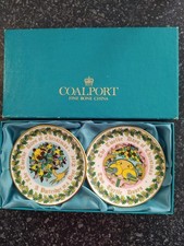 2 X COALPORT 12 DAYS of CHRISTMAS SMALL PLATES ORIGINAL BOX