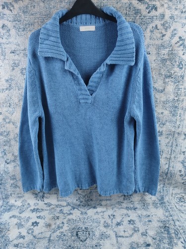 Light blue chunky knit - blue,