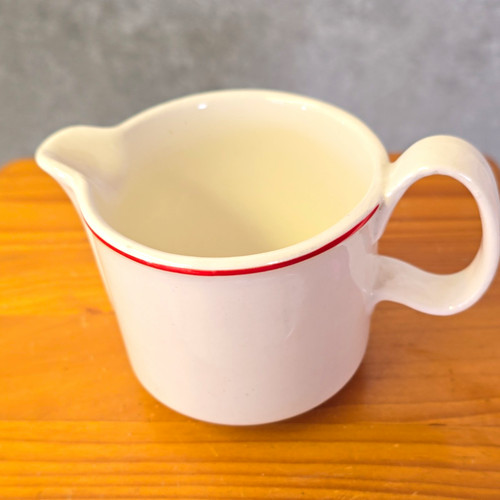 Vintage white ceramic milk - white,