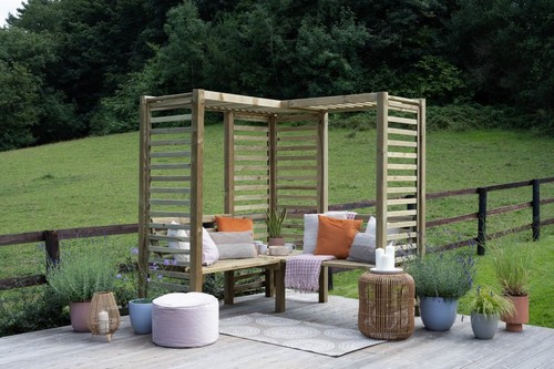 Wooden 8x1 corner - wooden, 1.8x1.8m