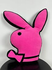 00s Vintage Playboy Rabbit Head Black/Pink Pillow