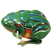 Vintage Retro Metal Windup Jumping Frog Clockwork Tin Toys Classic Gift