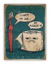 Funny Bathroom Metal Sign Man