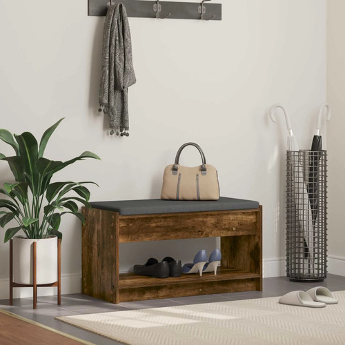 Hall bench smoked - hall, oak