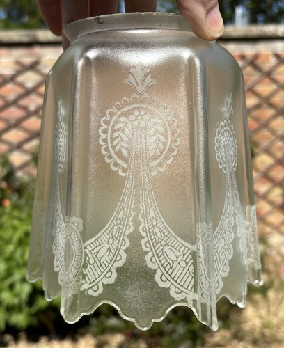 Antique glass gas light - antique, shade