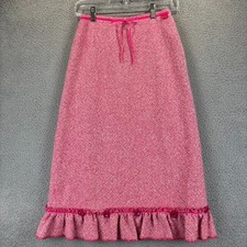 Y2k Oilily Skirt Small Coquette Twee Feminine Girlie Mohair Tweed Ruffle Hem VTG