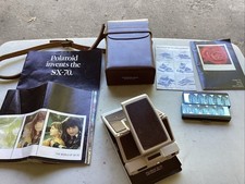Vtg Polaroid SX-70 Alpha 1 Model 2 Land Camera Case & Electronic Flash