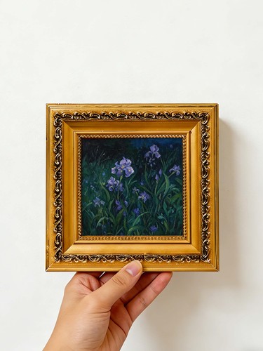 Purple iris night bloom - purple,