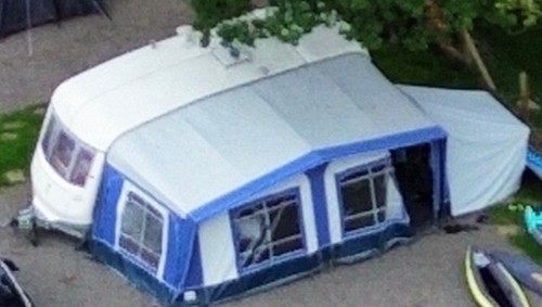 Caravan with awning and annex - with,