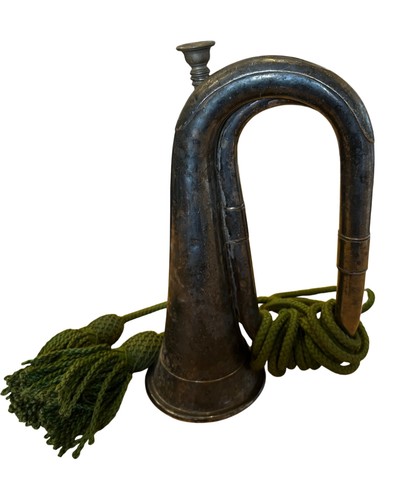 Vintage military bugle brass - vintage,