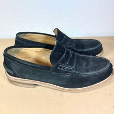 Jones Bootmaker Penny Loafers Shoes UK 7 Black Suede Smart Casual Used 