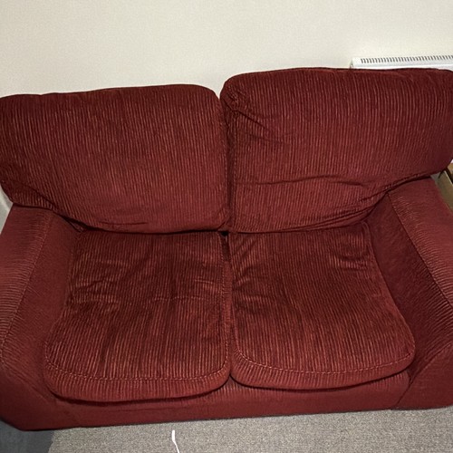 Red corduroy seater sofa pad - red,