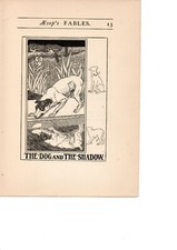 AESOP'S FABLE PRINT "THE DOG