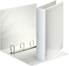 A4 4 D Ring Binder Presentation 25mm Capacity Front and Side Clear Cover White