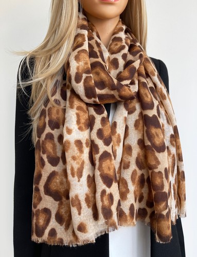 Ladies leopard print scarf - leopard,