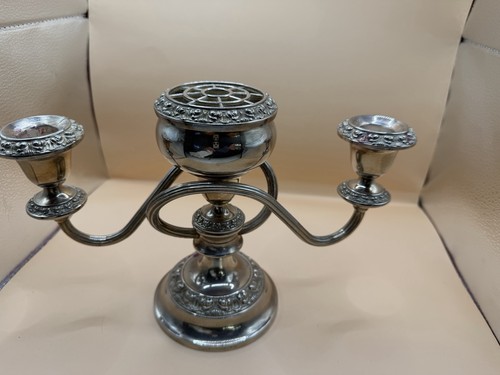 Silver plate arm candelabra - 3-arm,