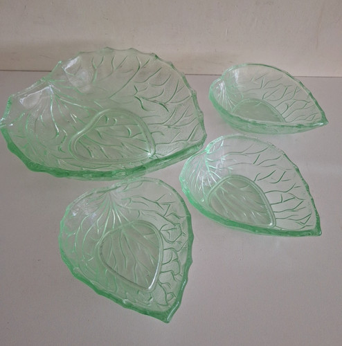 Art deco green glass - art,
