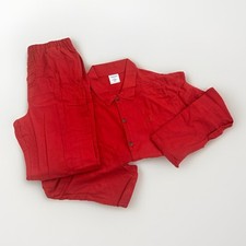 Calvin Klein Men’s Pyjama Set Red Size Medium Sleepwear Designer Pure Flannel 
