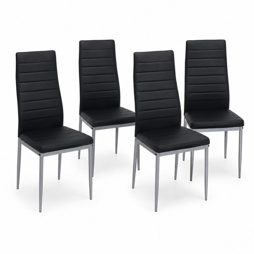Modern black dining chairs - dining,