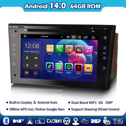 64gb carplay android 14 car - 7",