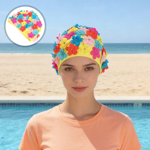Floral swim cap - ,