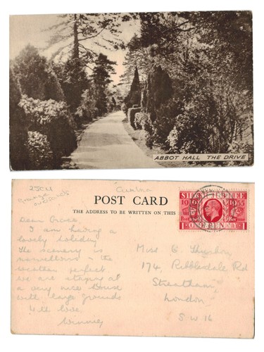 Vintage postcard abbot - -, hall