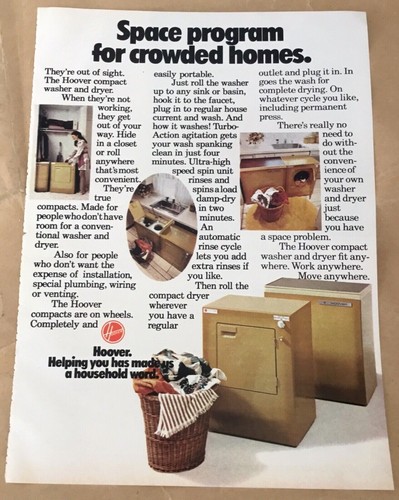 Hoover washer dryer 1972 - , ad