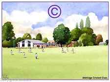 ALDRIDGE CRICKET CLUB WEST MIDS WATERCOLOUR ARTISTS PRINT ART CARD 8"x 6"