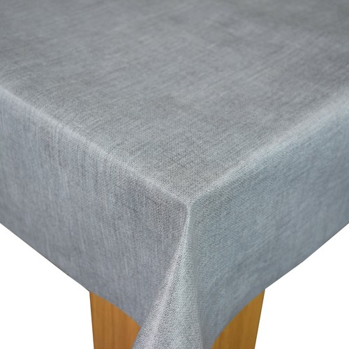 Grey linen look pvc - grey, wipe