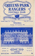 QPR v Walsall 1953/1954 -