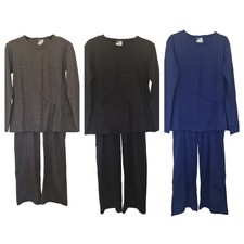 Ex Zara Girls Sets Outfit Ribbed leggings and top Blue Grey Black 4-12Yrs NEW