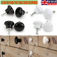 1-32PCS Ceramic Door Drawer Knobs 38mm Dia Round Porcelain Cupboard Pull Handle