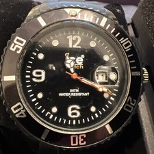 Ice-Watch 000155 Ice Black Watch 44mm VGC New Battery Fitted.
