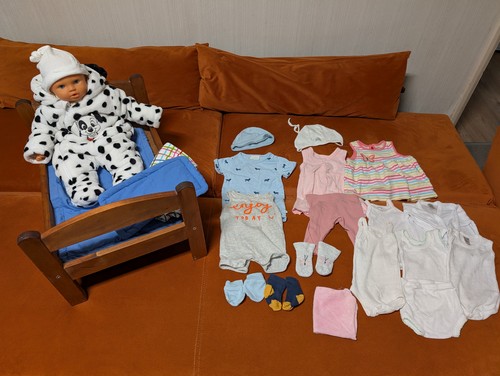 Newborn size doll - , with