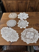 Hand Crocheted Doily Set, Vintage Mixed Collection