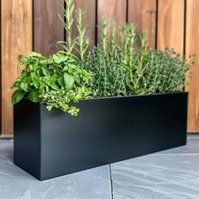 Zinc Metal Black Planter