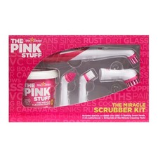 Pink Stuff Miracle Scrubber Kit Batteries Included Brush Head Electric Paste Tub