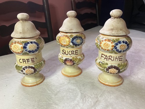 Three vintage french - french, painted