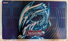 Yu-Gi-Oh Blue-Eyes White Dragon Card Game Playmat 600 x 350mm + Free Bag YGO Pad