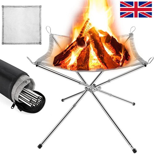 Folding portable fire pit mesh - folding,