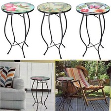 Round Side Coffee Patio Decor