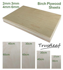 BIRCH PLY  Plywood Boards 2mm 3mm 4mm 6mm - Models Arts Crafts Laser Pyrography