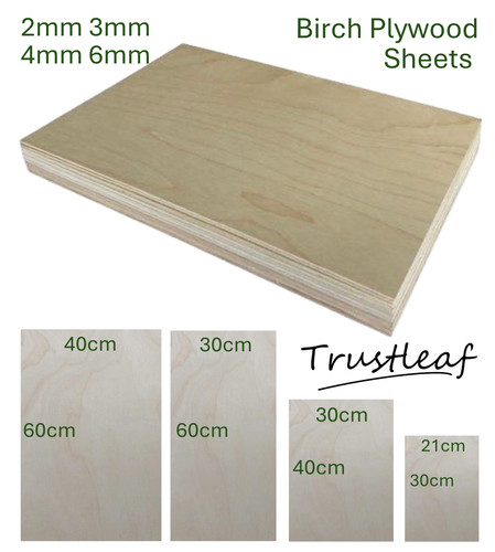 Birch ply plywood - boards, 2mm