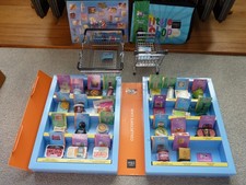 M&S MS  Little Shop Collections Collectibles 2 Set Trolley Basket Apron Stickers