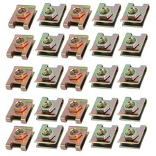 25 Pcs Zinc Plated U Nut Clips