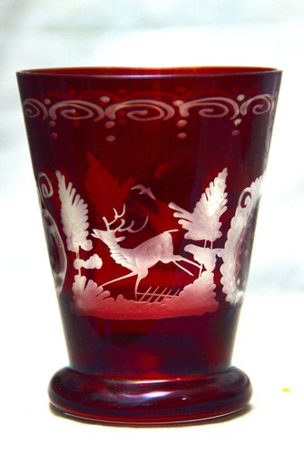 Ruby glass shot - ruby, hunting