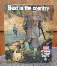 VTG 1960s/70s UNIROYAL FISHING & FIELD BOOTS SHOP COUNTERTOP DISPLAY STAND SIGN