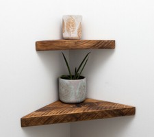 Wooden Chunky Corner Shelves