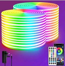 Segrass LED neon Lights Strip 30M with Remote,APP Control 24v RGB LED neon Light