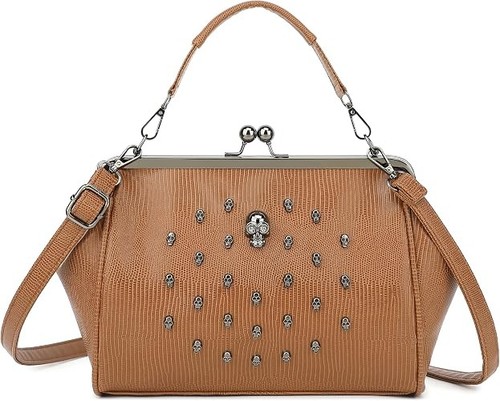 Gothic skull satchel bag - skull,